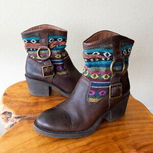 Colorful Patterned Ankle Boots